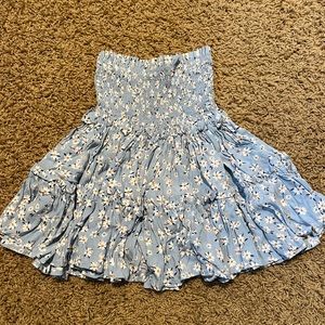 Blue Floral Skirt